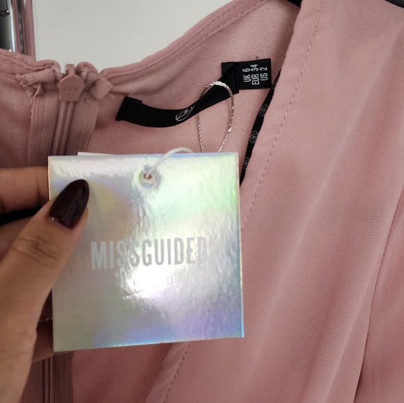 New pink romper with slit sleeves missguided - Picture 2 of 4